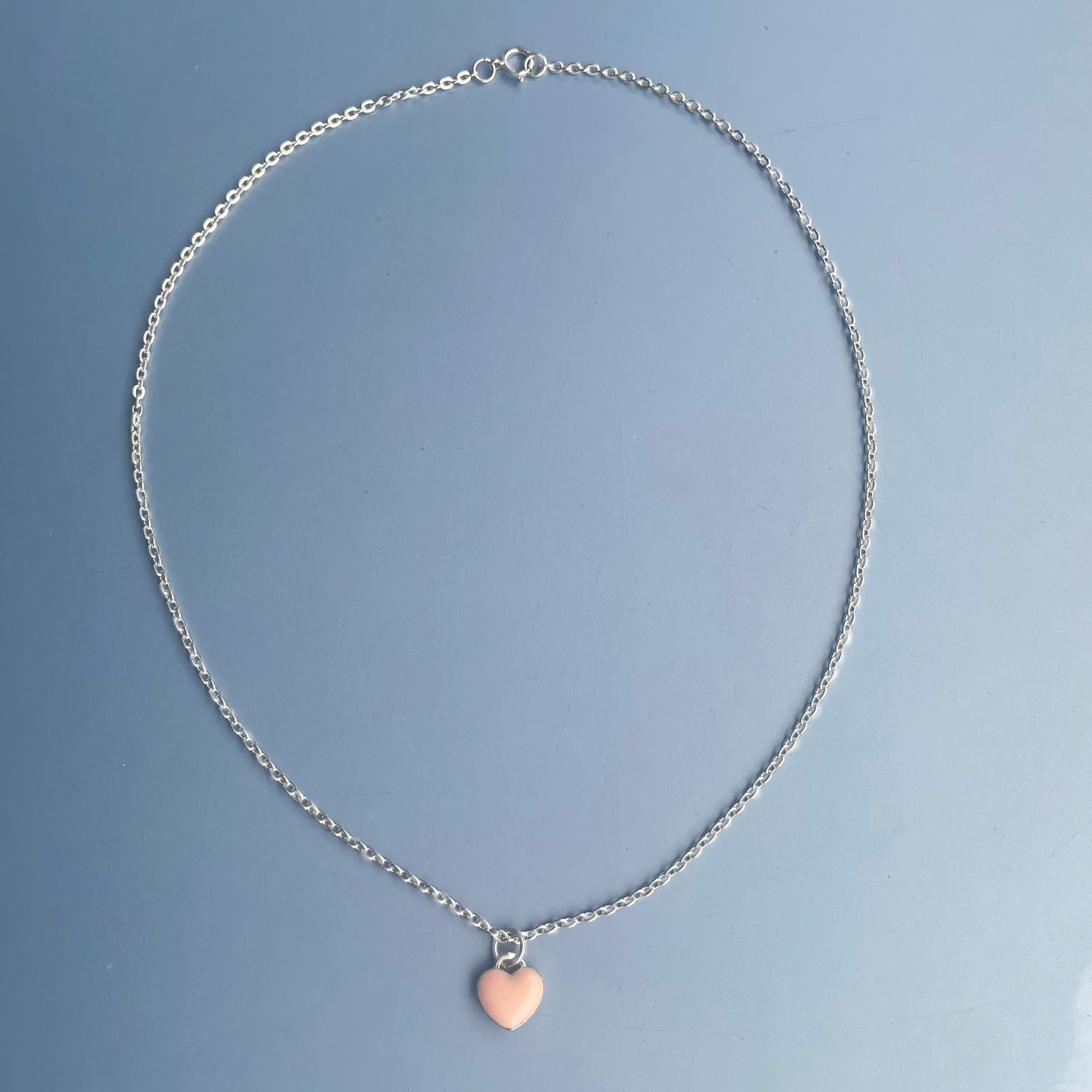 Pink Sterling Silver Heart necklace