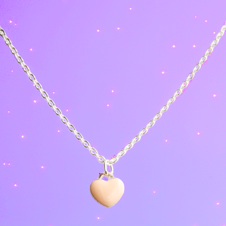 Pink Sterling Silver Heart necklace