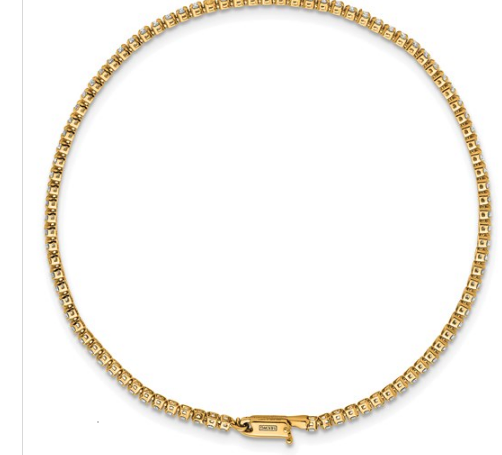 14k 1 1/3 carat Lab Grown Diamond VS/SI+ G+ Complete 7 inch Tennis