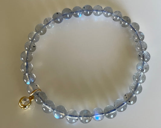 Labradorite bracelet, Labradorite crystal bracelet, Gift for her