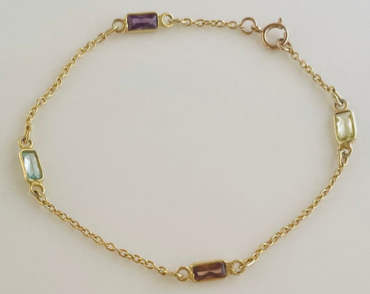 Gold bracelet, Gold link bracelet, friendship gift, Gift idea for her,