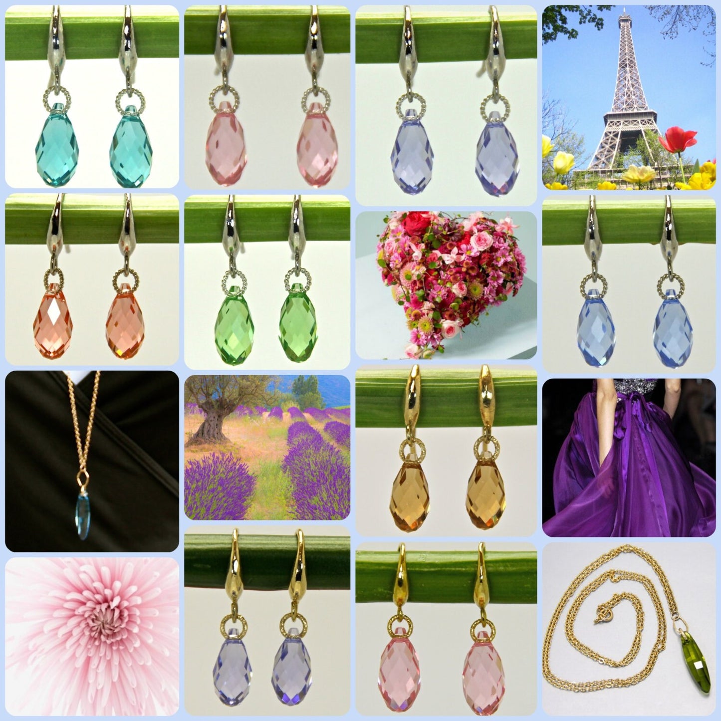 Peach Swarovski Crystal Earrings, Swarovski Crystal Sterling Silver Earrings, Crystal drop Earrings, Holiday Gifts for her, Jewelry Gift