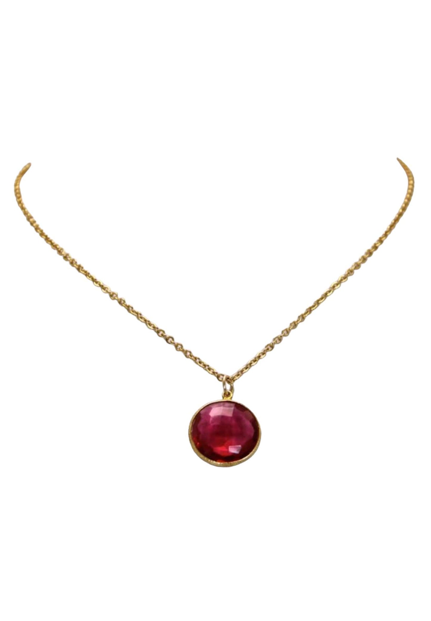 Red hydro Quartz Necklace