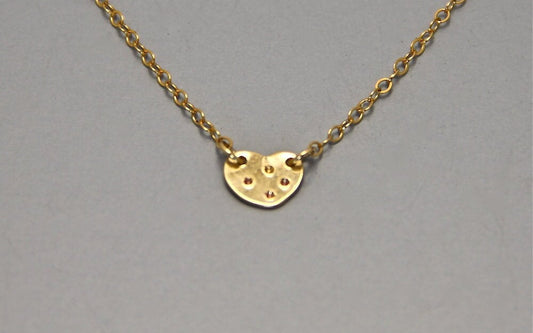 Heart necklace, Love gift, Gold heart necklace gift for her, heart necklace,