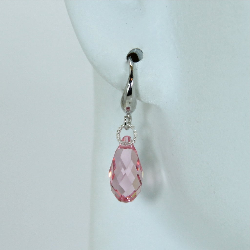 Pink Topaz Swarovski Earrings