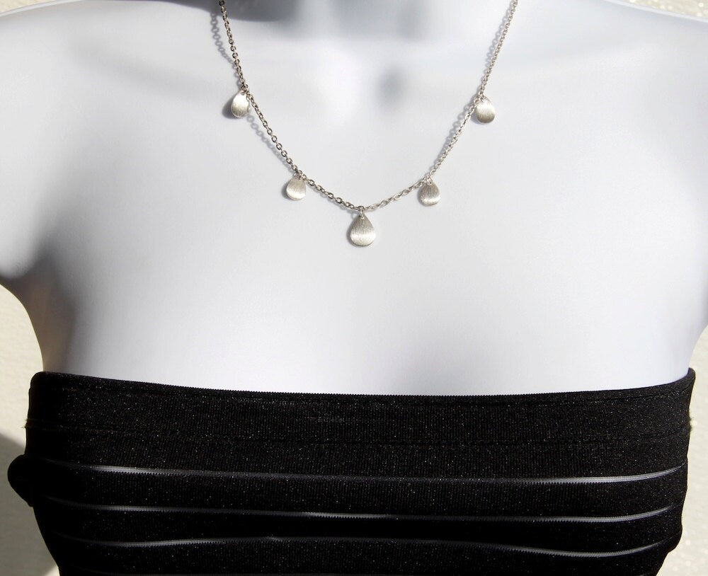 Sterling Silver Leaf Necklace, Leaf Necklace, gift for her, Sterling Silver charm necklace