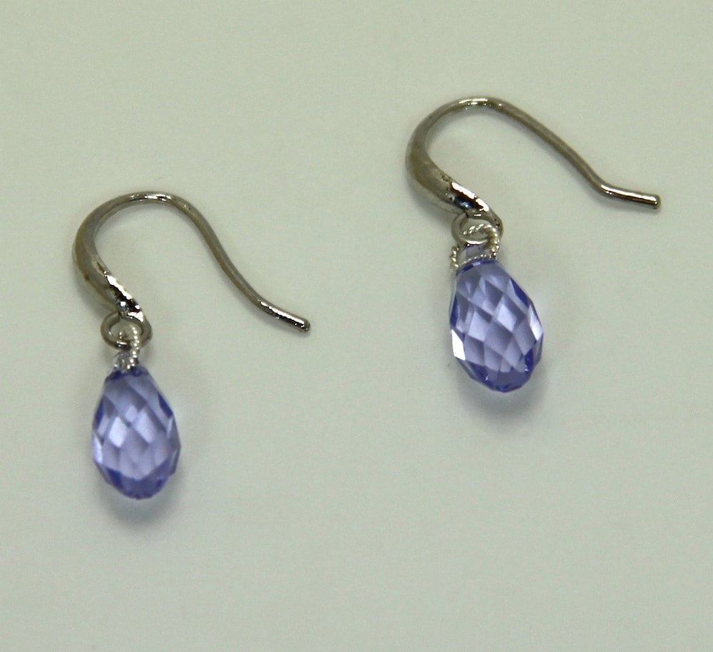 Amethyst Swarovski Earrings, Swarovski Earrings, Swarovski Crystal Earrings