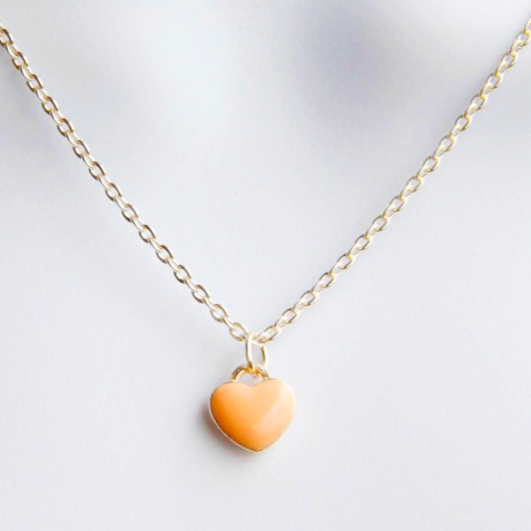 Pink Sterling Silver Heart necklace