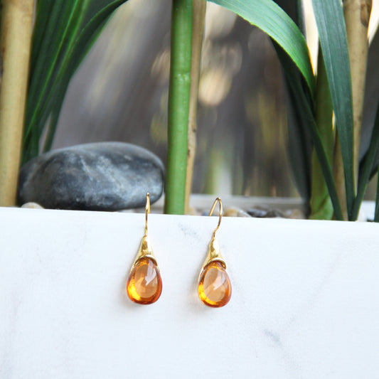 Citrine drop Earrings