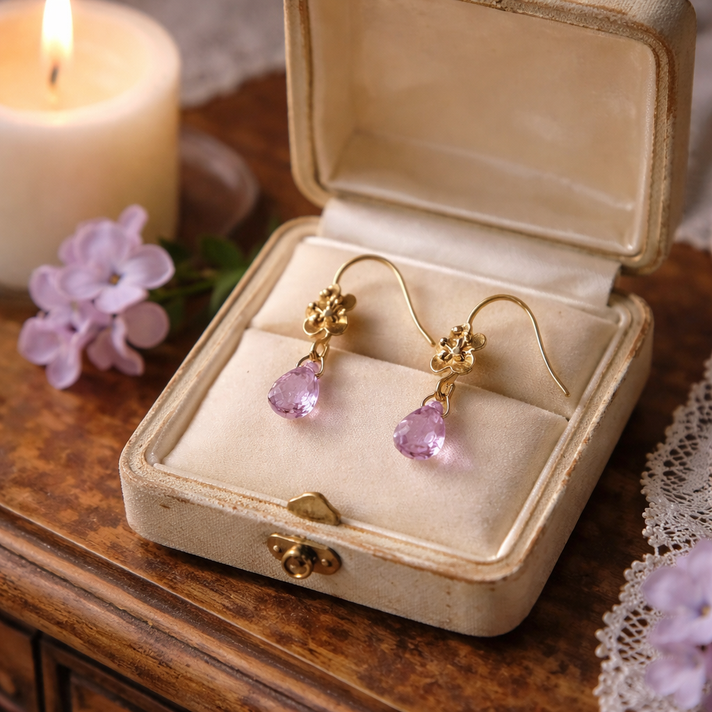 Pink Tourmaline earrings, Valentine's day gift