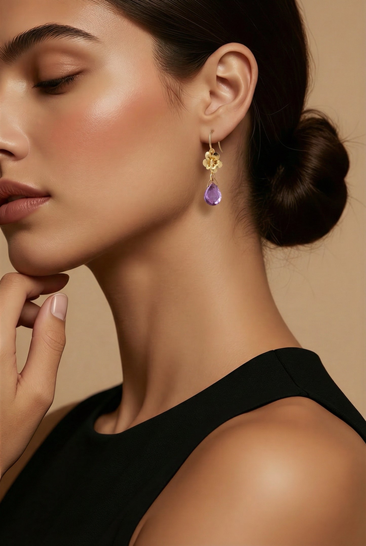 Pink Tourmaline earrings, Valentine's day gift