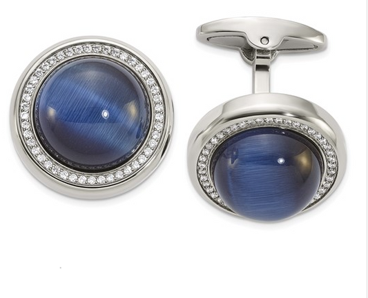 Men's blue Onyx cufflinks