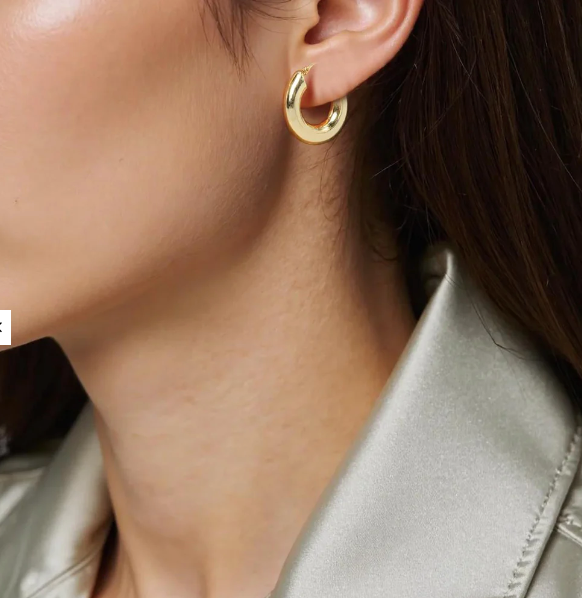 14k solid Gold hoops