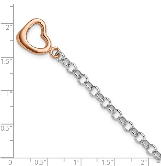 Sterling Silver Heart Bracelet