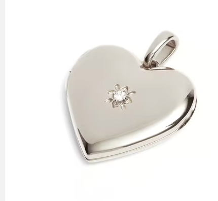 Silver Heart locket necklace