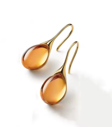 Citrine drop Earrings