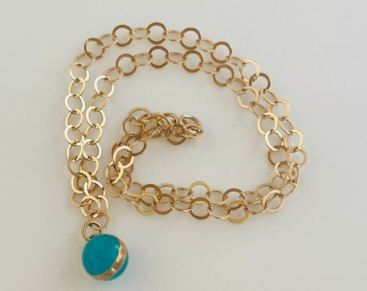 Aqua Blue Quartz Necklace