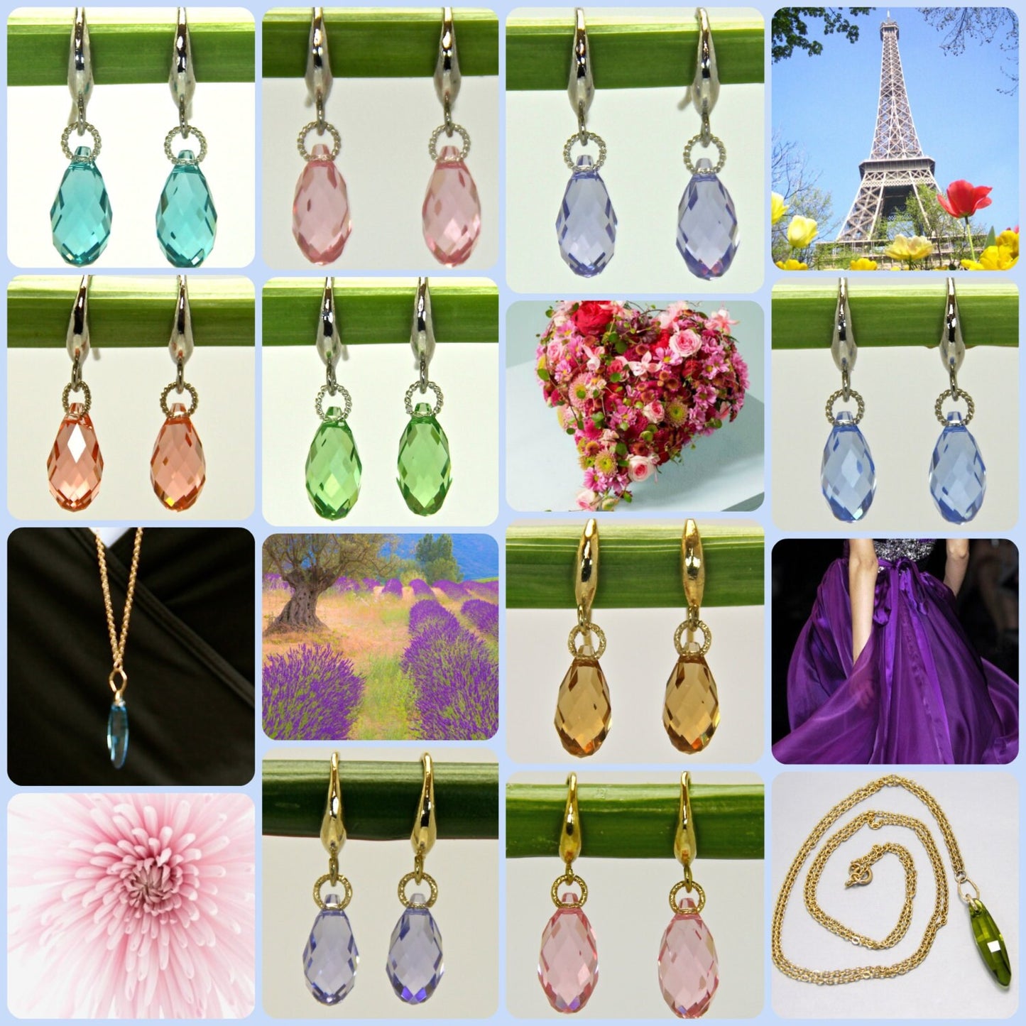 Morganite Swarovski Earrings
