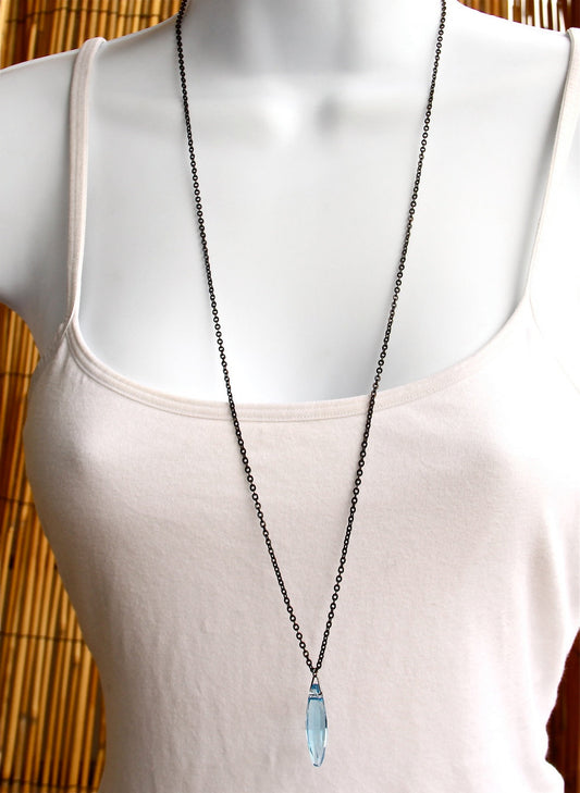Blue Topaz Crystal necklace