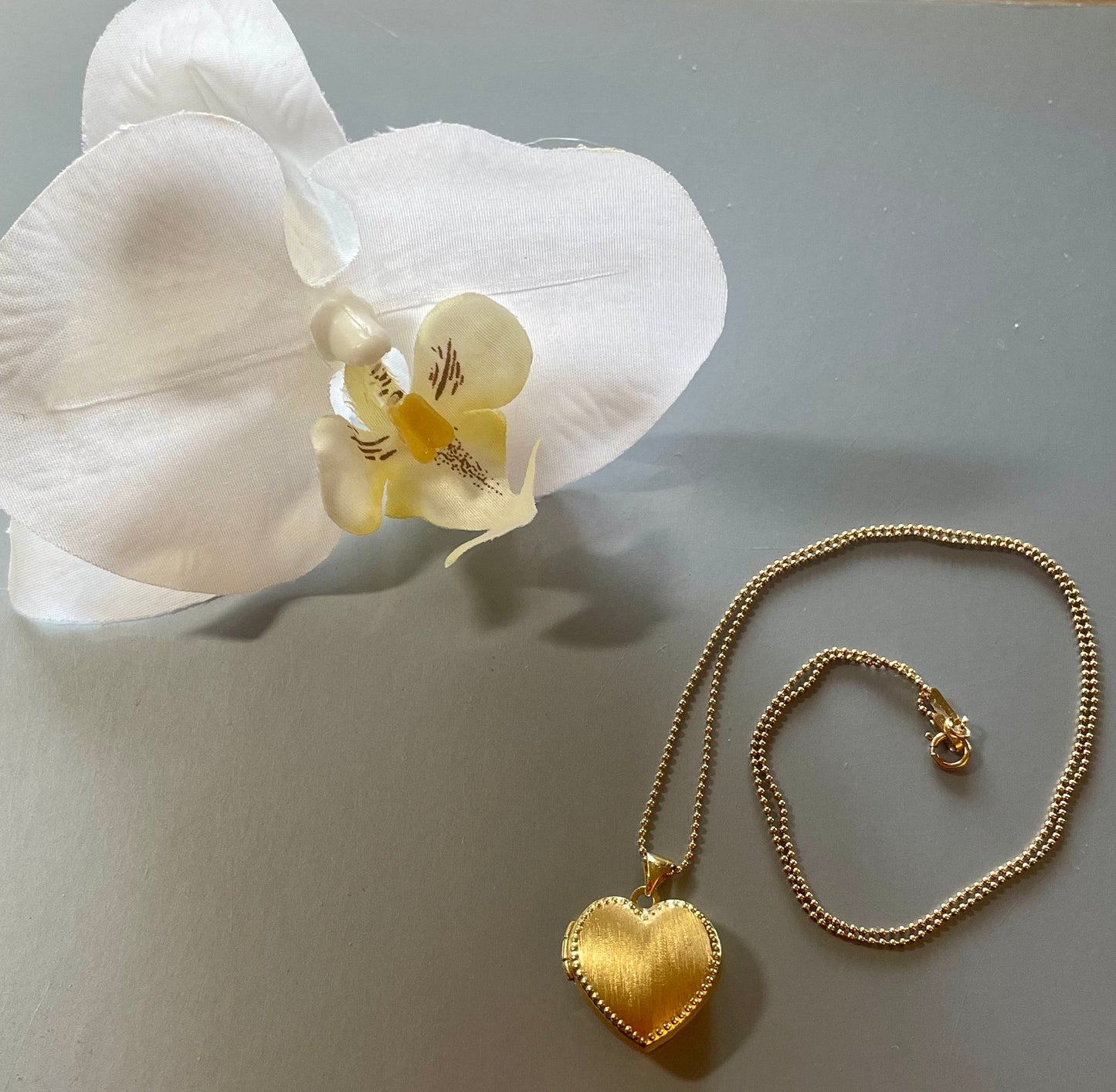Heart locket 14k Yellow Gold Necklace