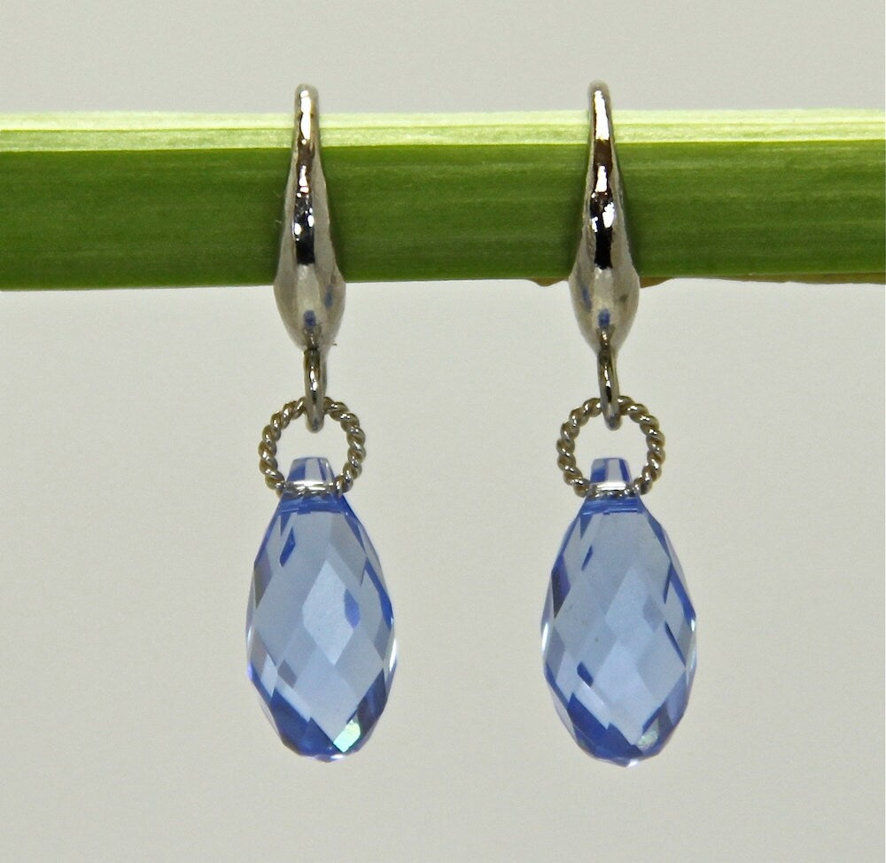 Blue Sapphire Swarovski crystal Earrings