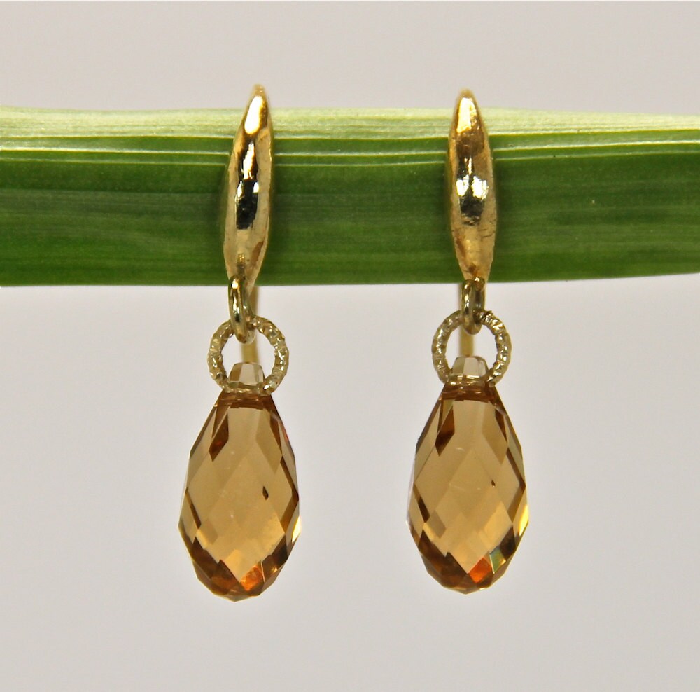 Citrine Swarovski  Earrings